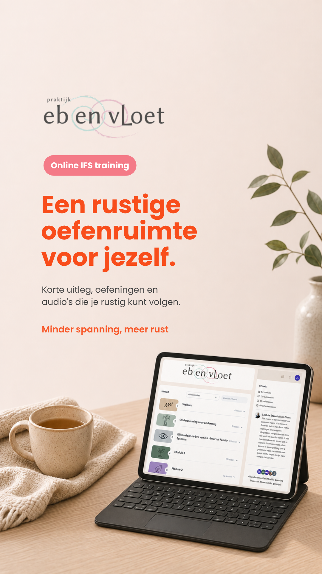 Praktijk eb en vloet Facebook ad: Neem stap voor stap jouw eigen plek in