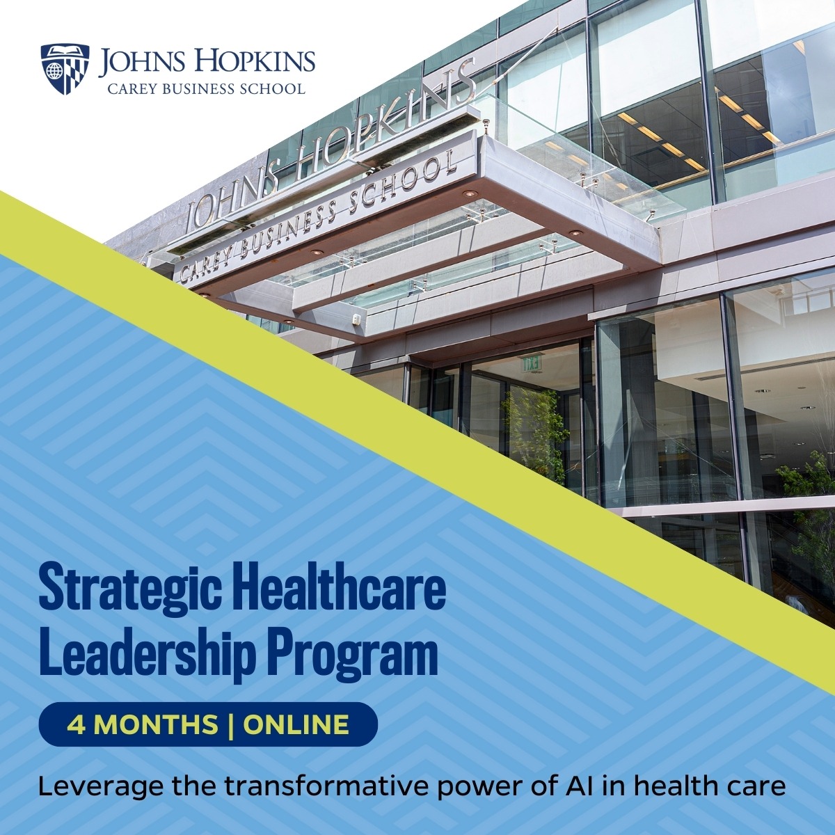 Johns Hopkins Carey Business School - Healthcare Leadership Program Facebook ad