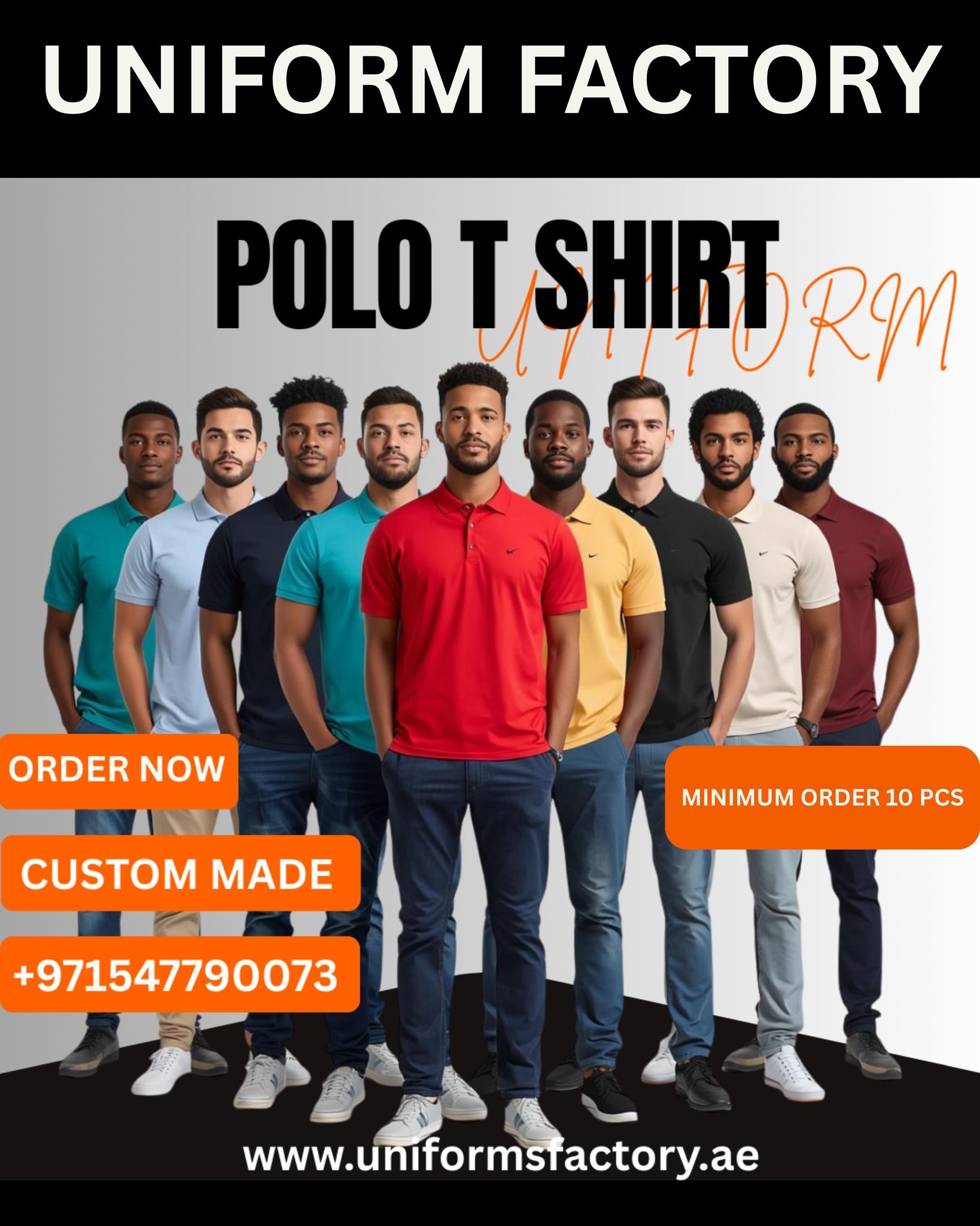 Uniforms Factory UAE Custom Uniform Supplier Facebook ad: Elevate Your Brand with Premium Custom Apparel!