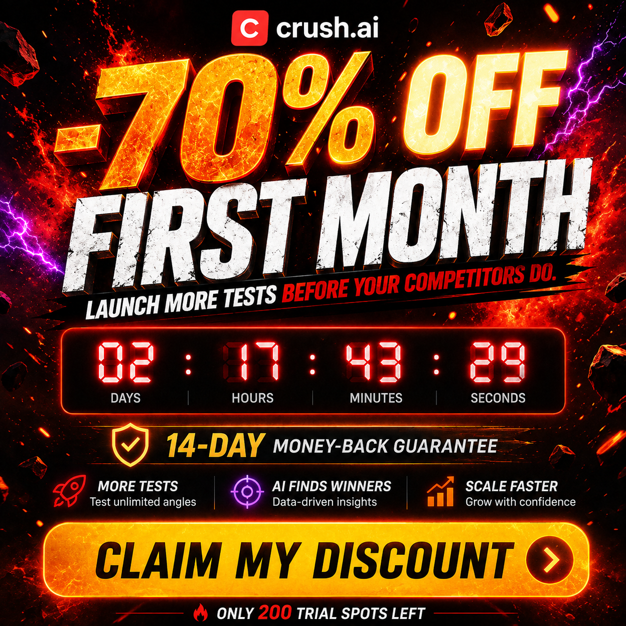 trycrush.ai Facebook ad