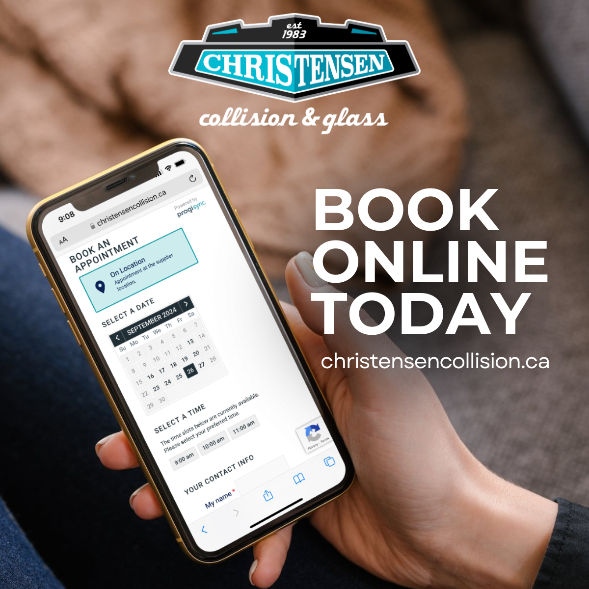 Christensen Collision Facebook ad: We work with all insurance companies!