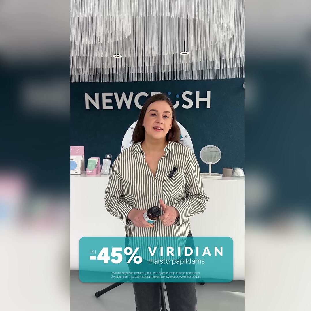 Newcrush Facebook ad: Magnio maisto papildas su -45% nuolaida