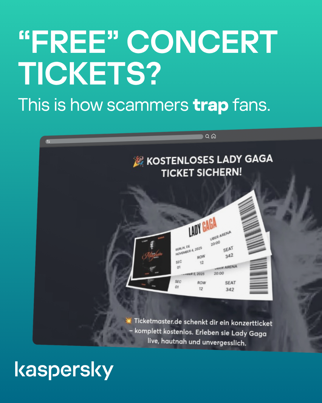 Kaspersky Facebook ad