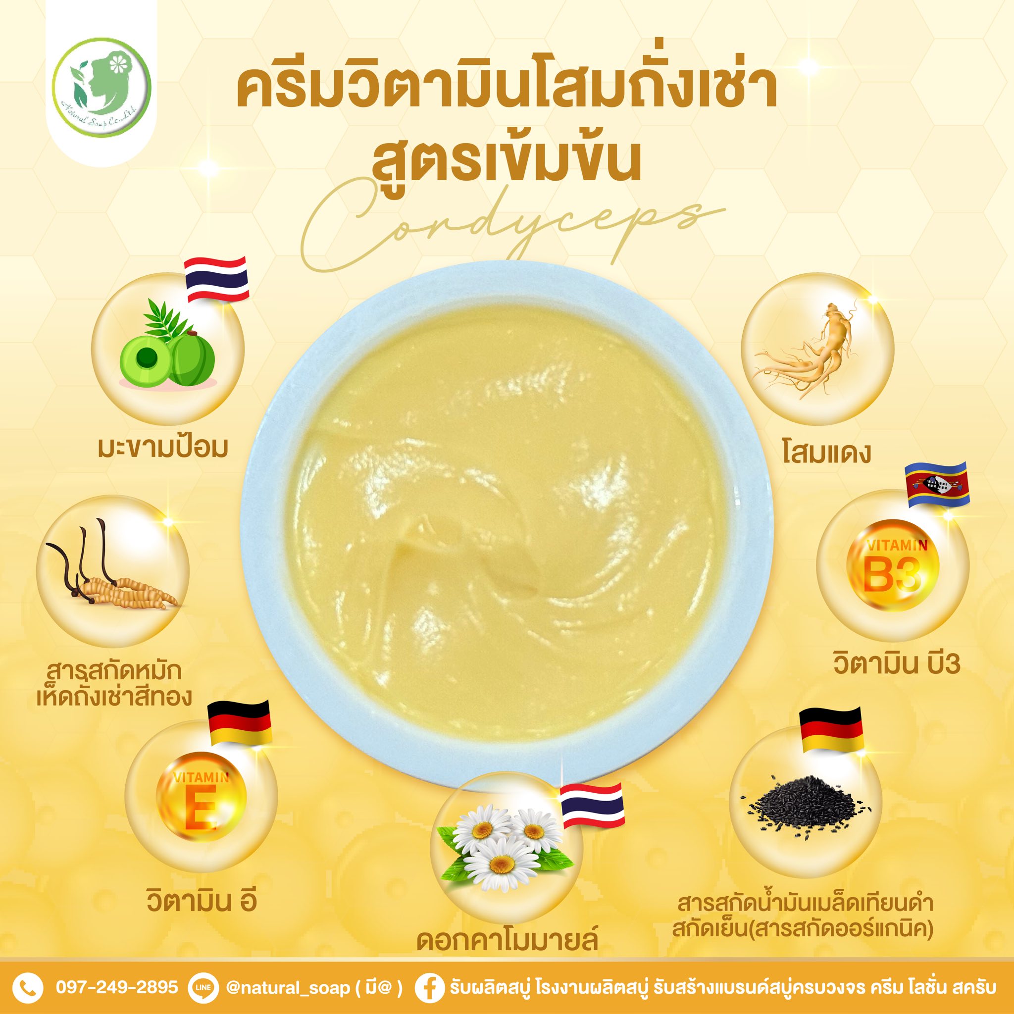 รับผลิตสบู่ โรงงานผลิตสบู่ รับสร้างแบรนด์สบู่ครบวงจร ครีม โลชั่น สครับ Facebook ad