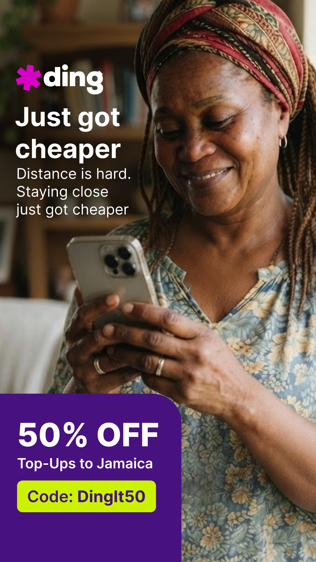 Ding Facebook ad