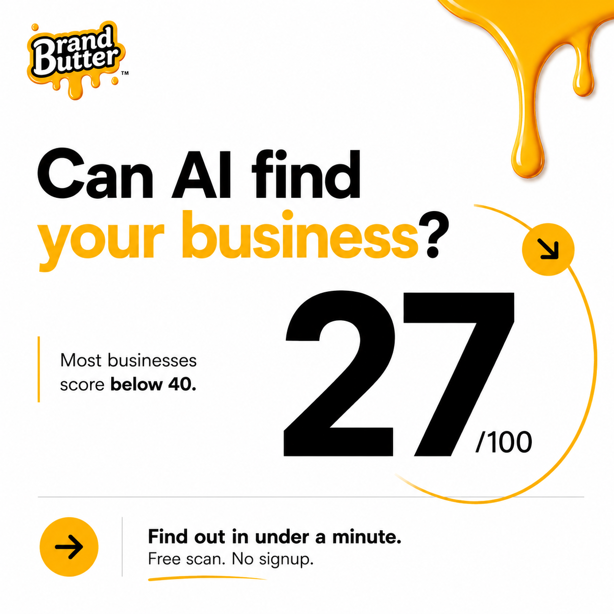 Brand Butter Marketing Agency Facebook ad: Get Your Free AI Visibility Score