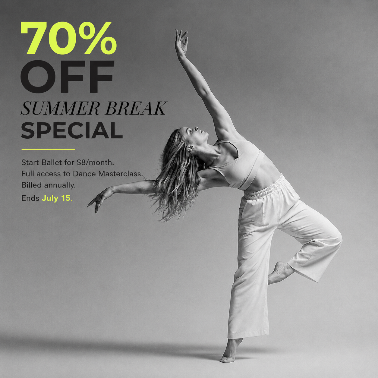 Dance Masterclass Facebook ad