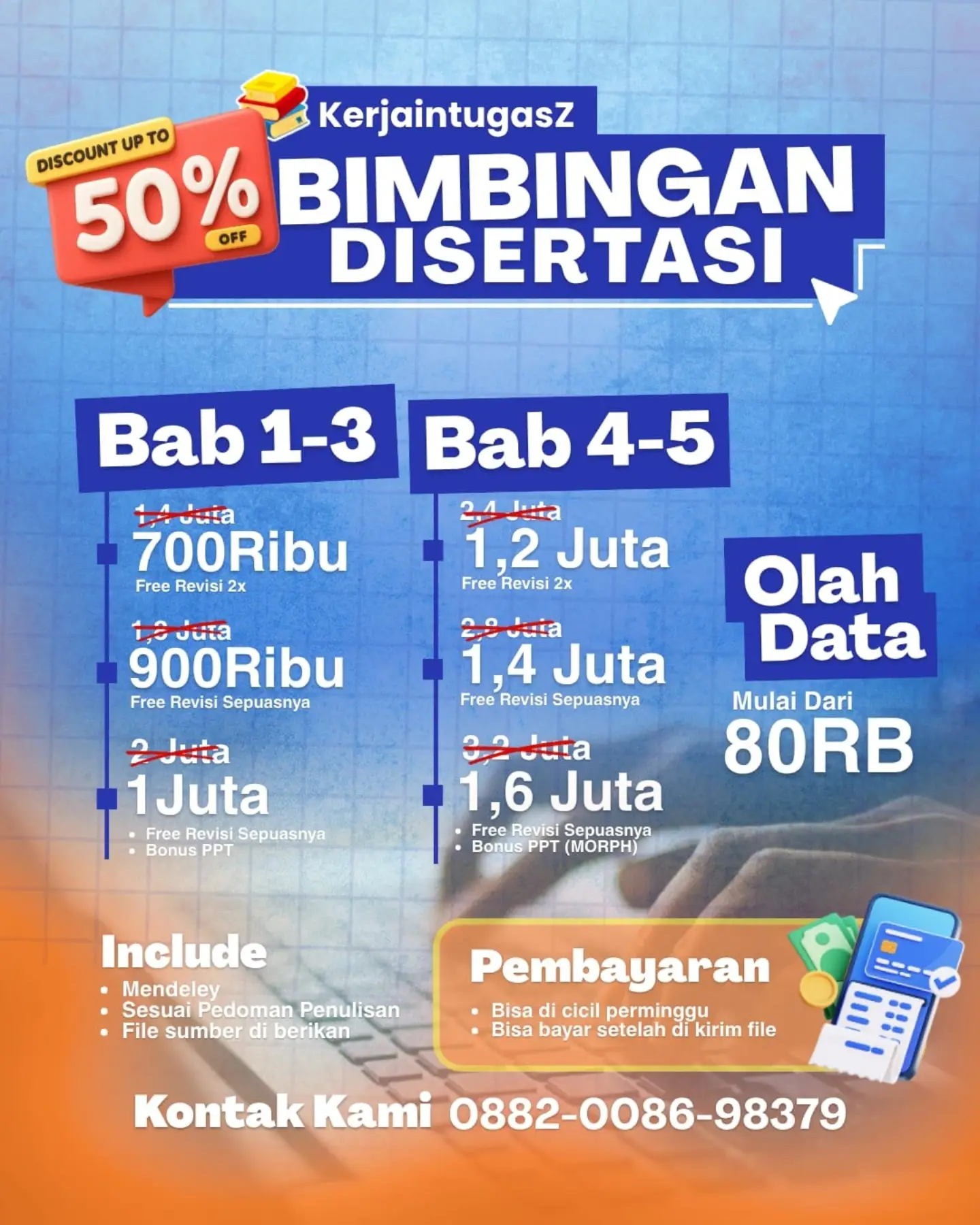 Kerjaintugas Facebook ad: PROMO KONSULTASI DISERTASI, DISKON 50%