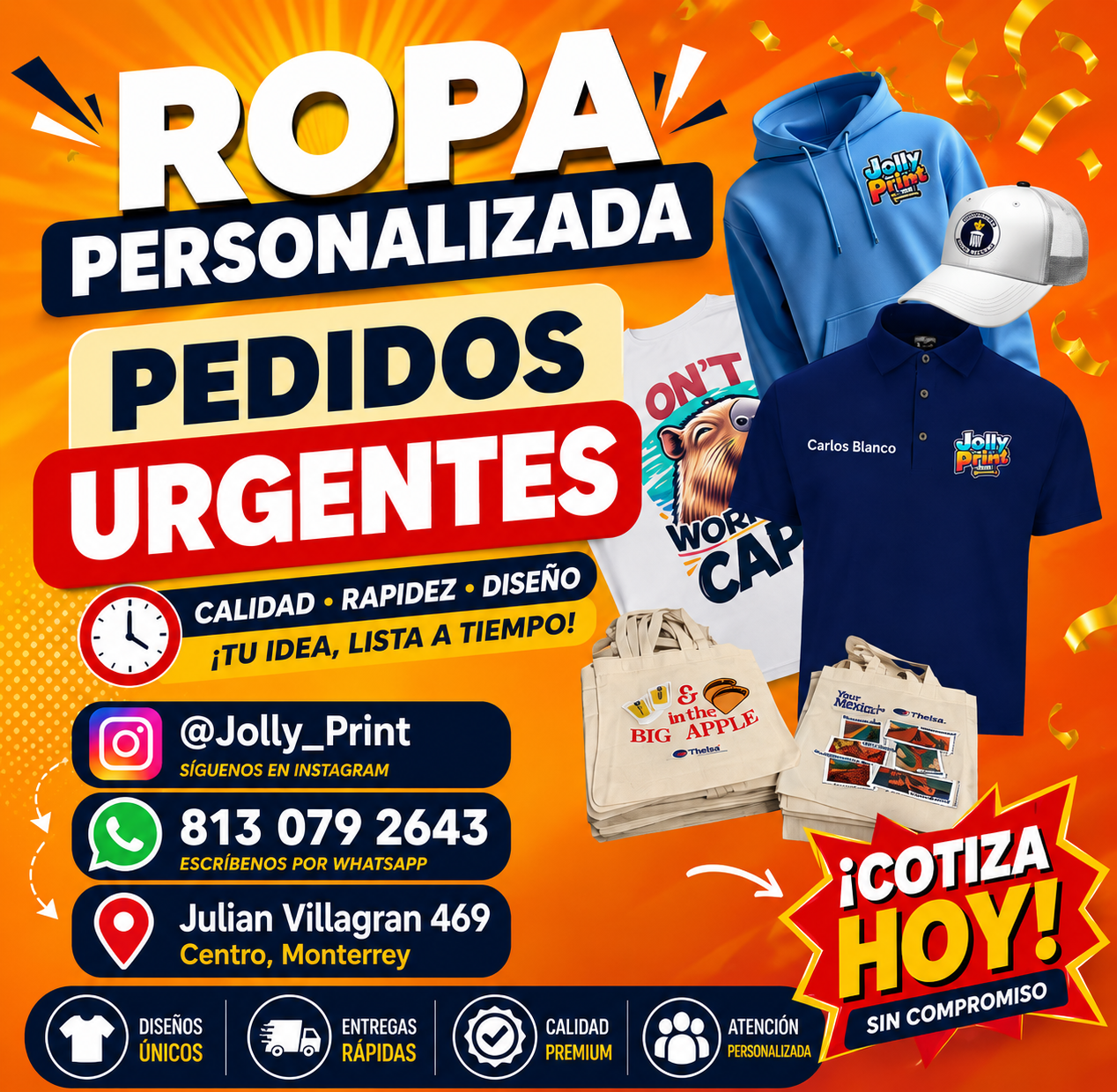 Jolly Print Facebook ad: Crea ropa como la imaginas.
