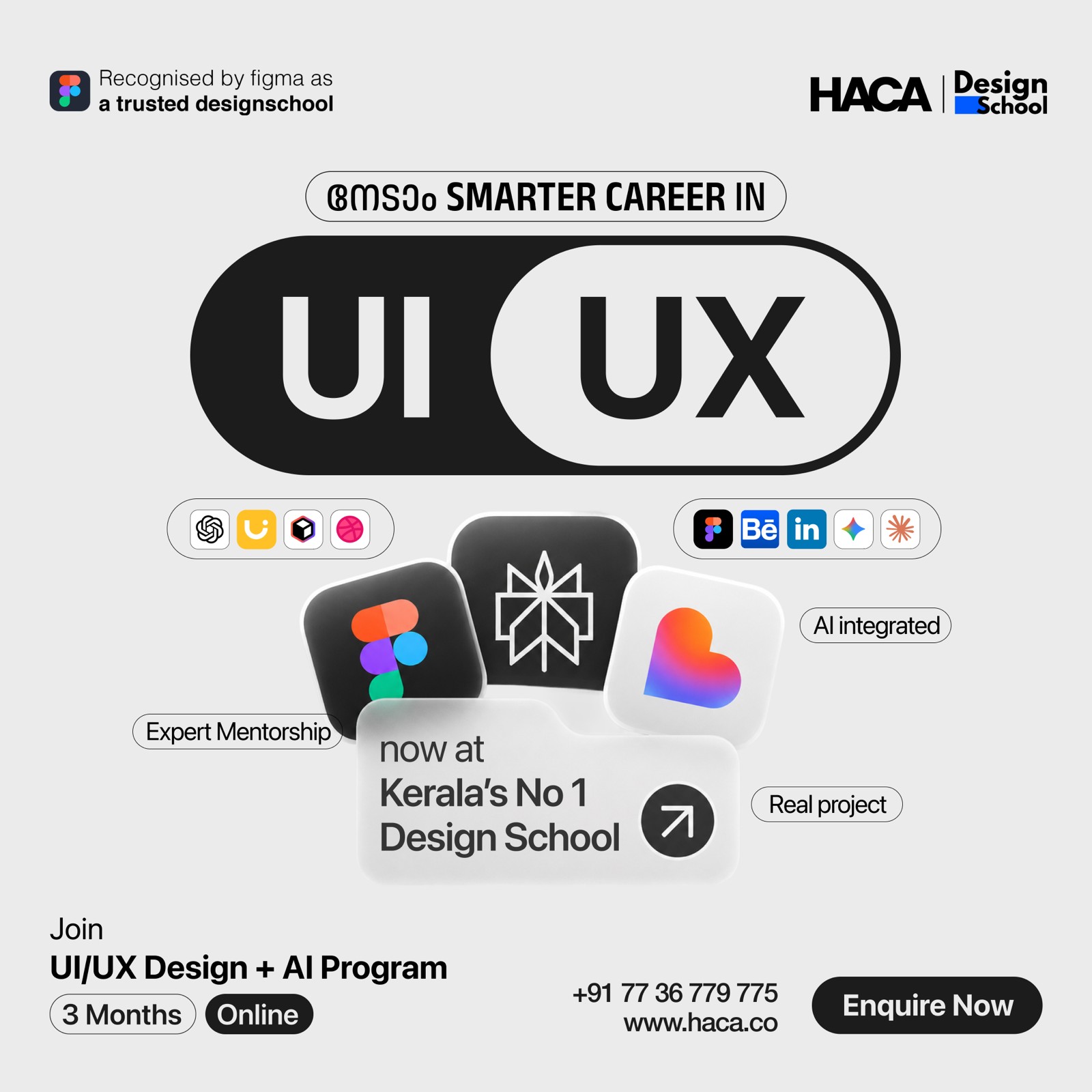 HACA.DesignSchool Facebook ad: From Zero to UI/UX Designer in 3 Months, Start From Scratch