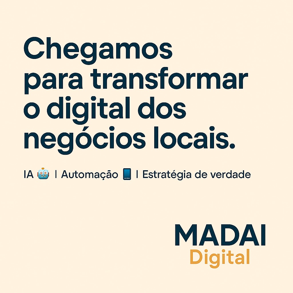 MADAI Digital Facebook ad: Seja bem-vindo ao futuro do marketing local!