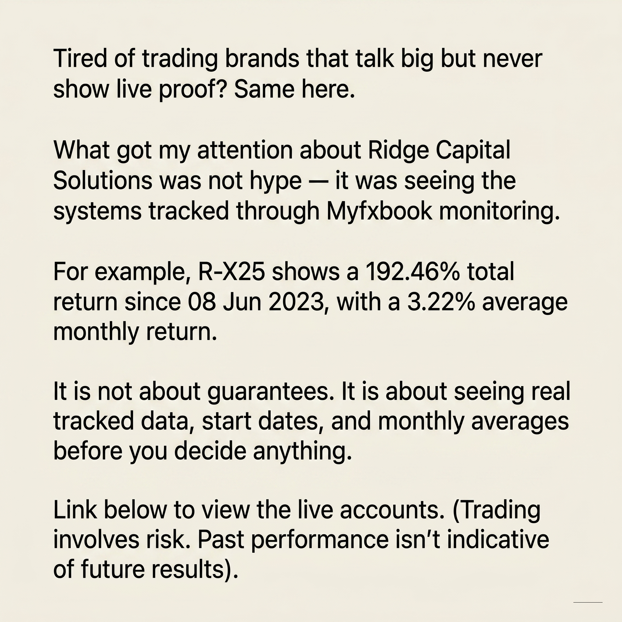 Ridge Capital Solutions Facebook ad