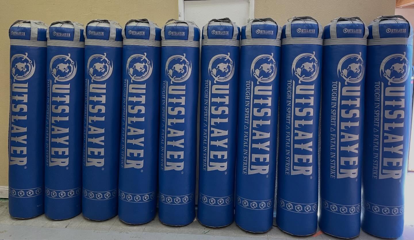 Outslayer Fight Gear Facebook ad: Outslayer Custom Punching Bags & Gloves