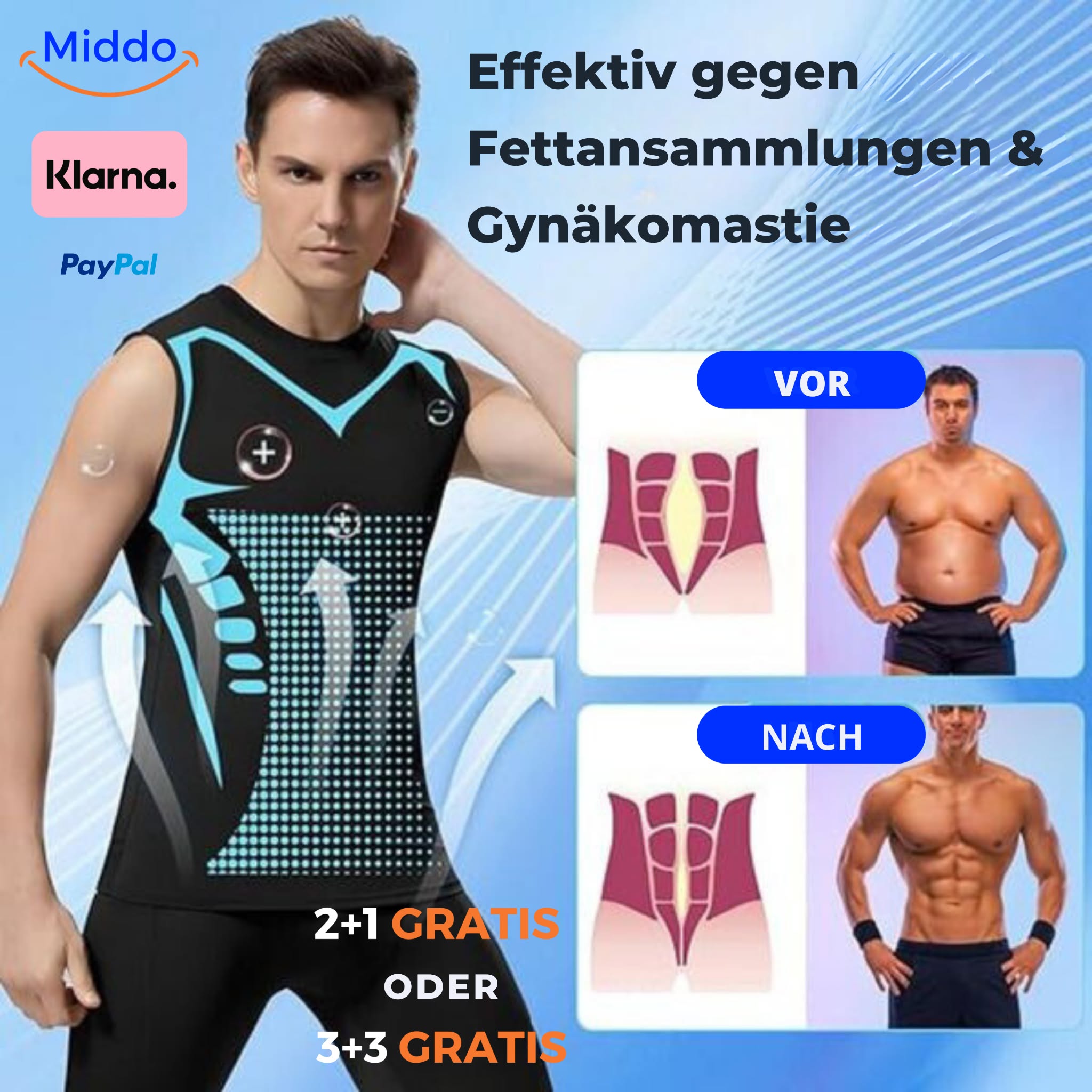 Middo.de Facebook ad: Heute: 2+1 oder 3+3 GRATIS + 10 % EXTRA-Rabatt!