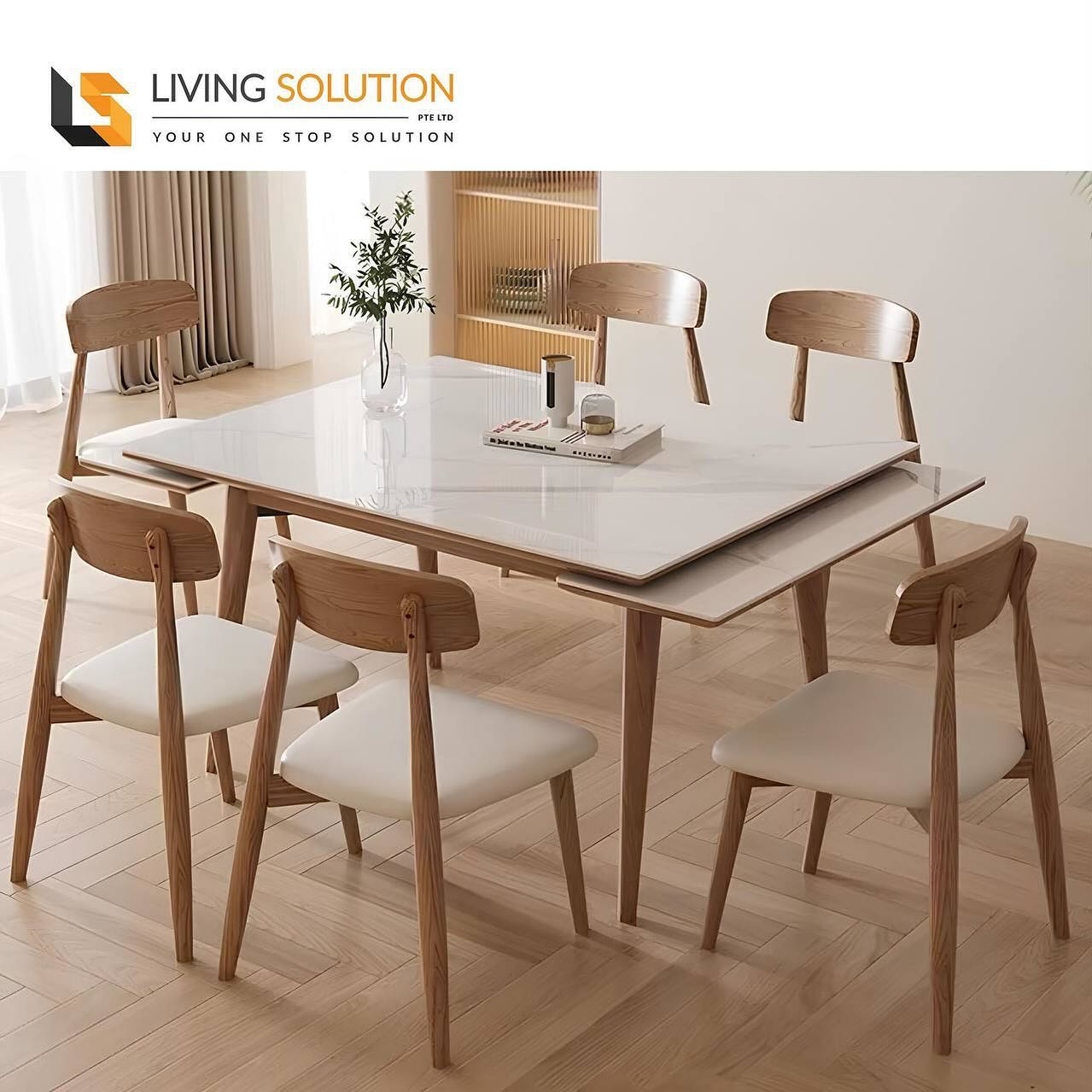 Living Solution Pte Ltd Facebook ad: Dine in Peace with our Scratch and Stain…
