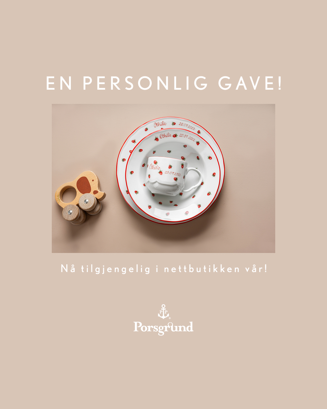 Porsgrunds Porselænsfabrik Facebook ad: Håndmalt i Porsgrunn. Bestill i nettbutikken.