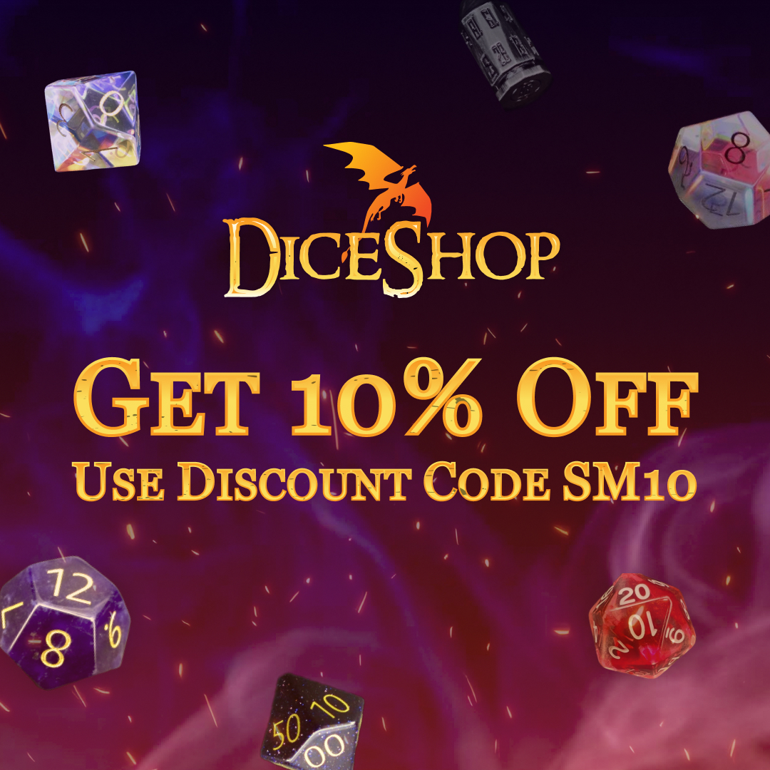 The Dice Shop Facebook ad: 10% off at the world’s largest dice retailer.