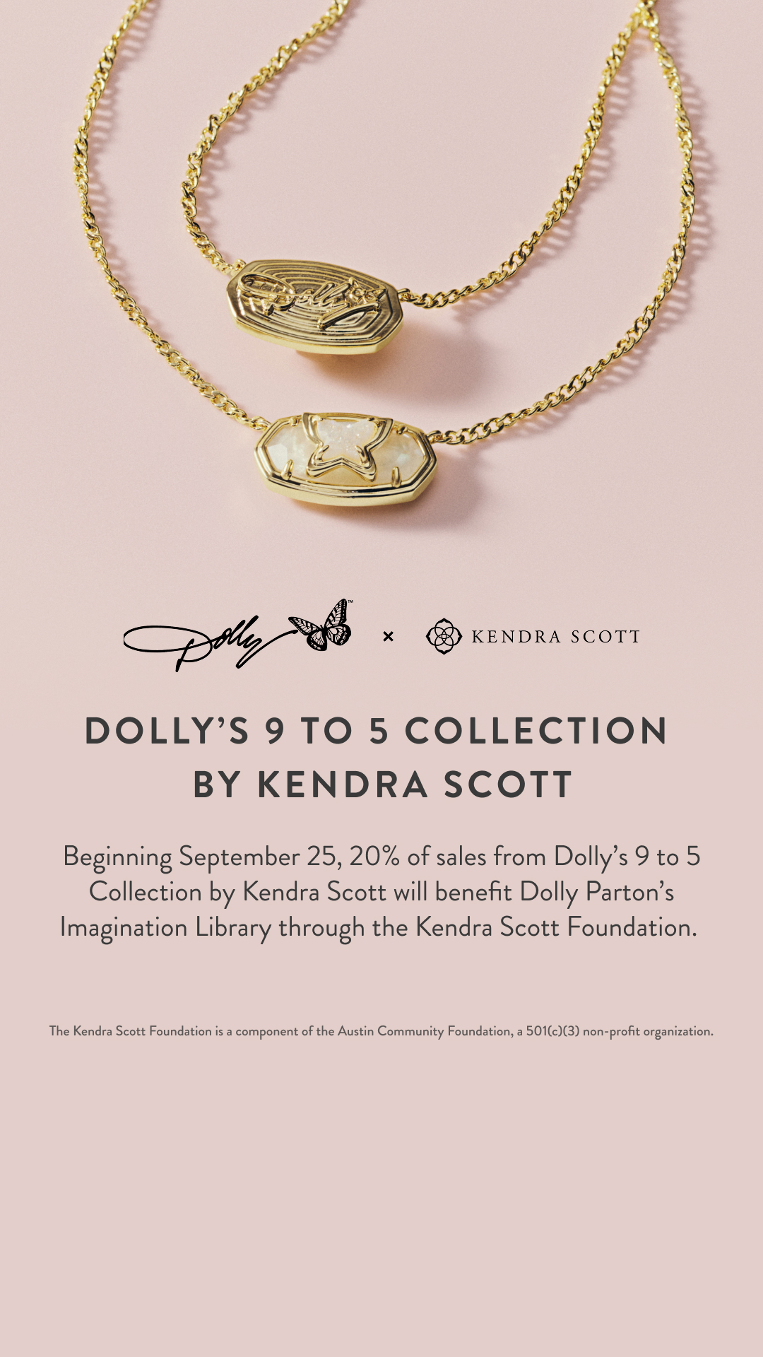Kendra Scott Facebook ad: Shop for Good