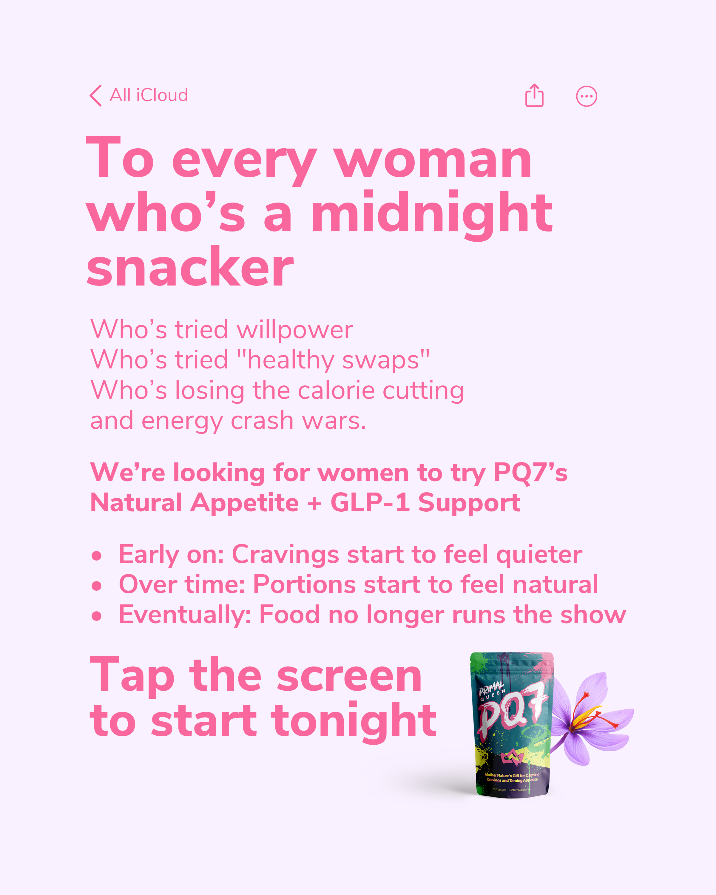 Primal Queen Facebook ad