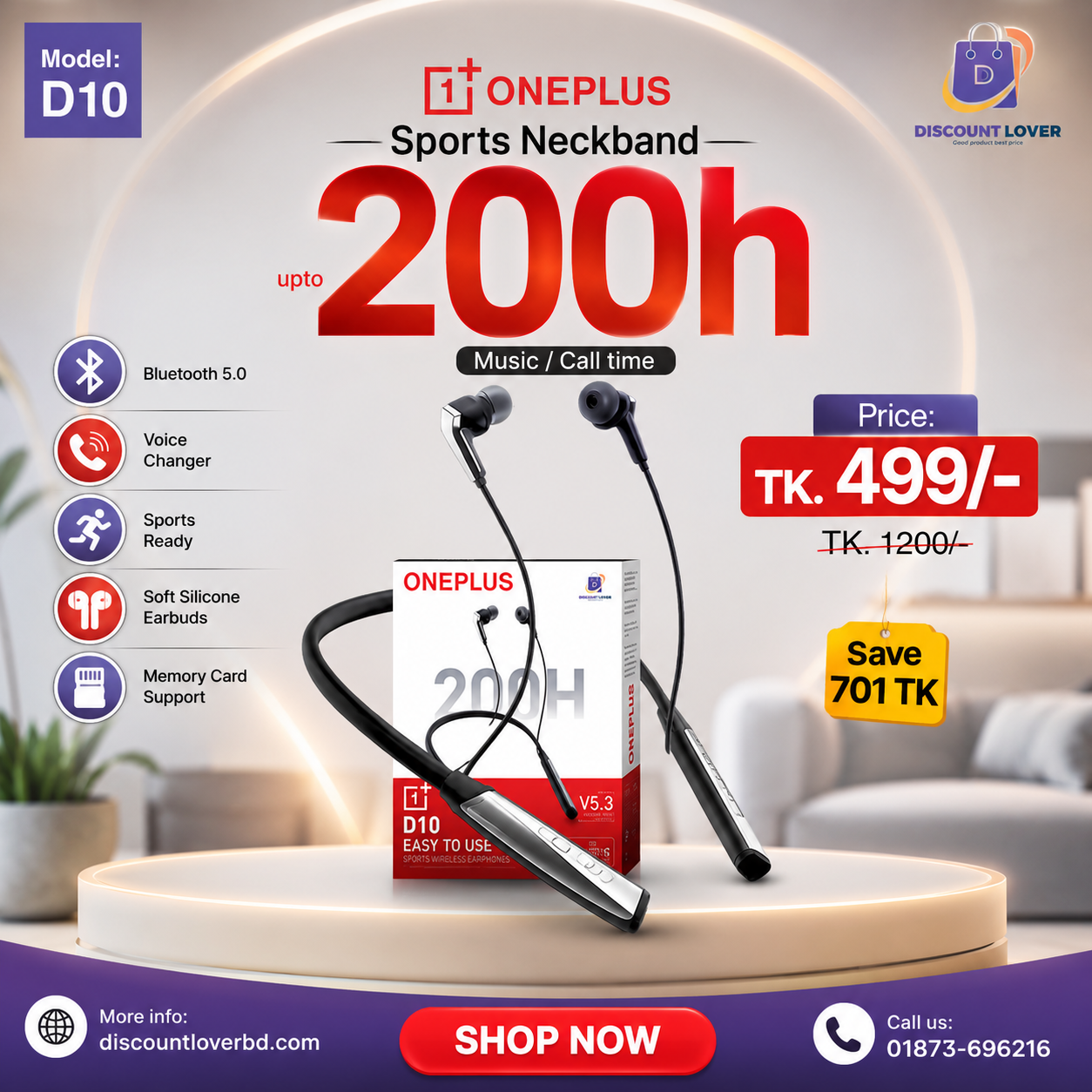 Discount Lover Facebook ad: শুধু আজকের জন্য মাত্র ৪৯৯ টাকায় অর্ডার করতে Shop Now তে…