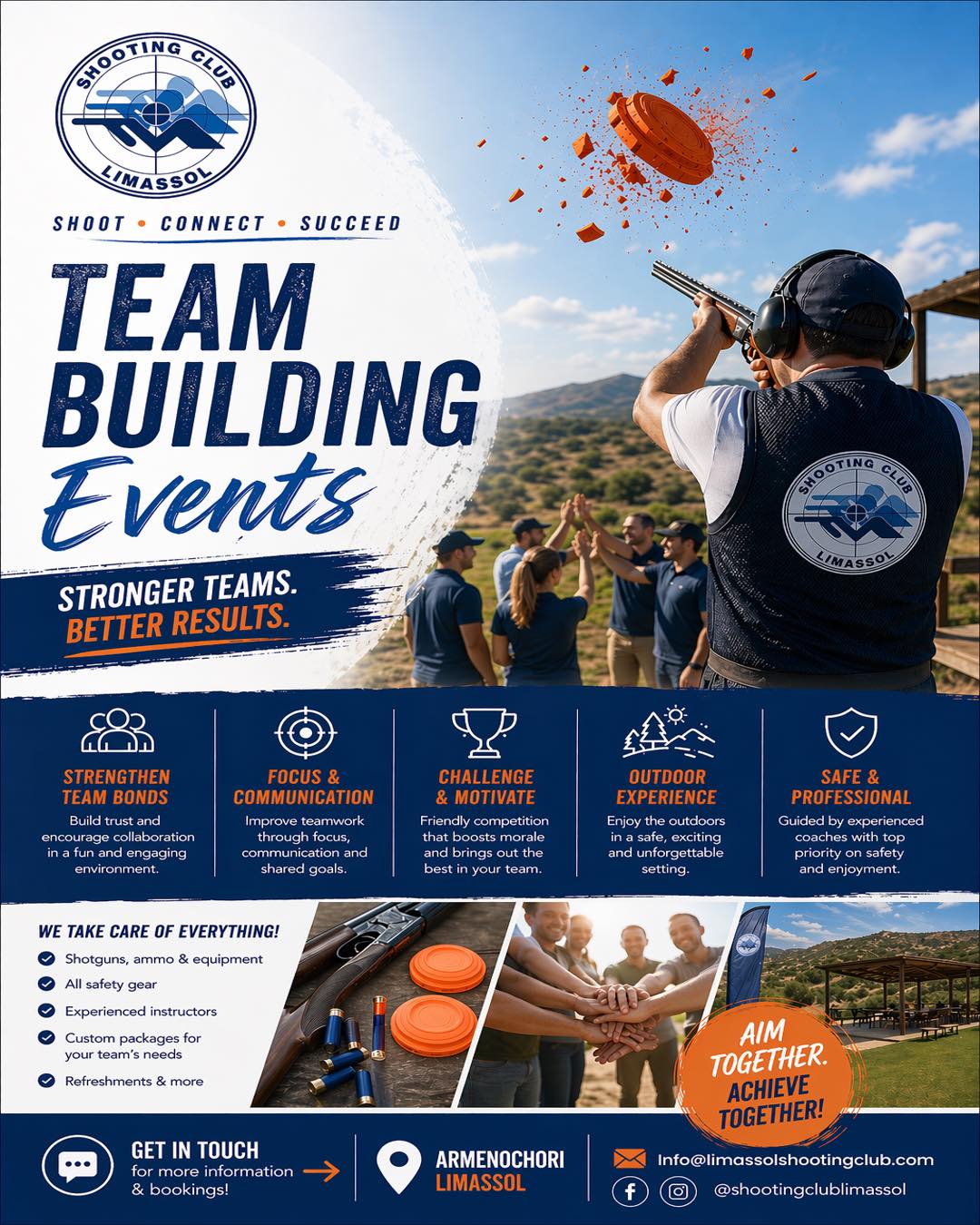 Limassol International Shooting Club. Facebook ad: Looking for a unique team building experience?
