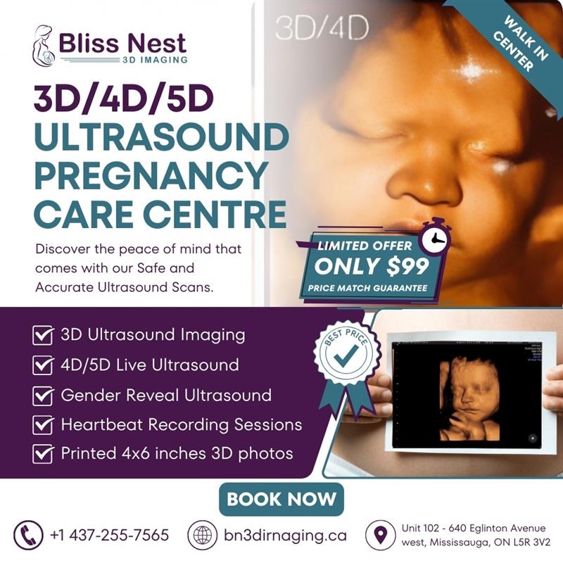 Bliss Nest 3D Imaging Facebook ad: Meet Your Baby Before Birth