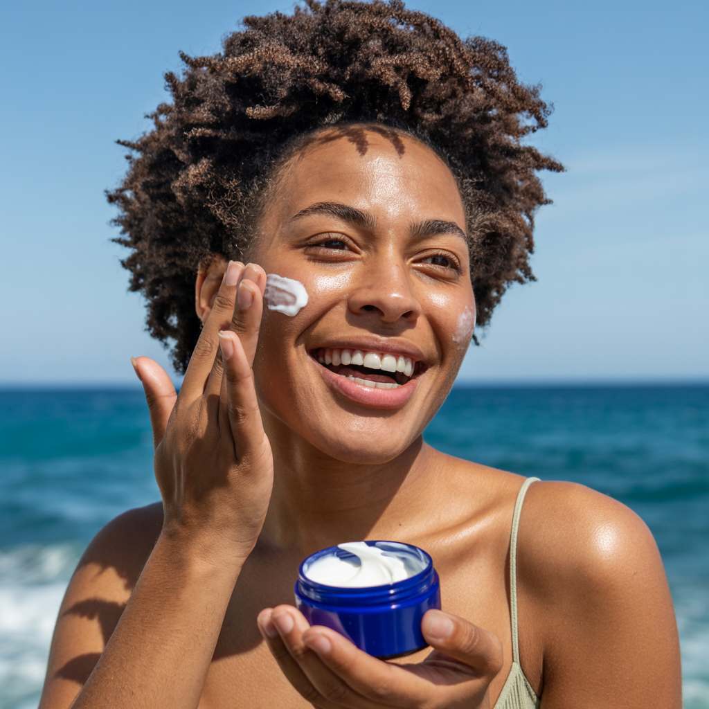 Melanin Skin Health Facebook ad: Please Like & Follow for good luck!