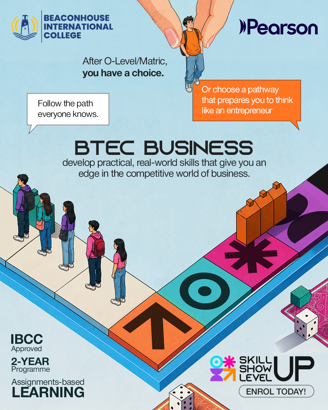 Beaconhouse International College Facebook ad: Advance Your Career. IBCC Recognised.