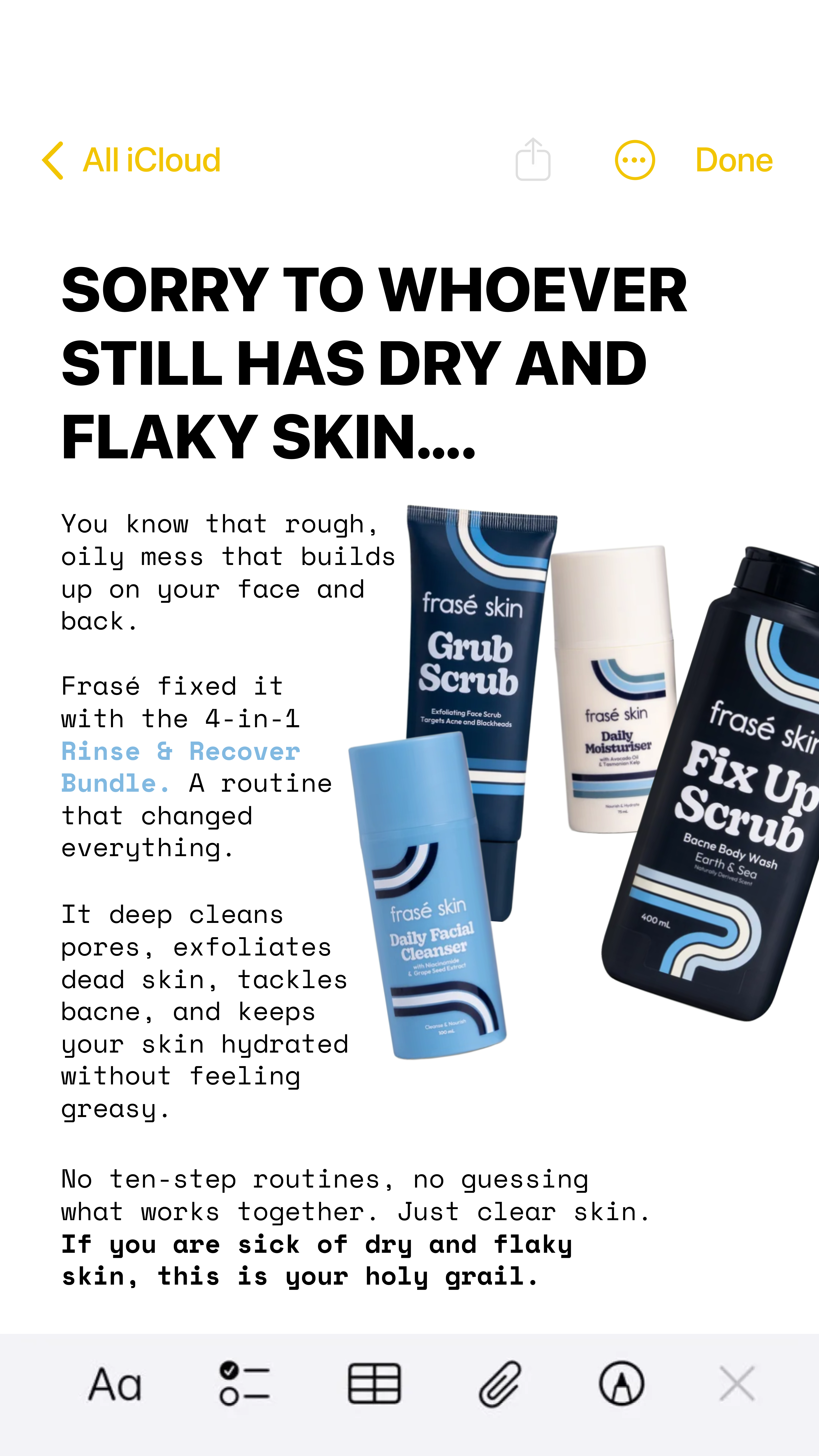Frasé Skin Facebook ad