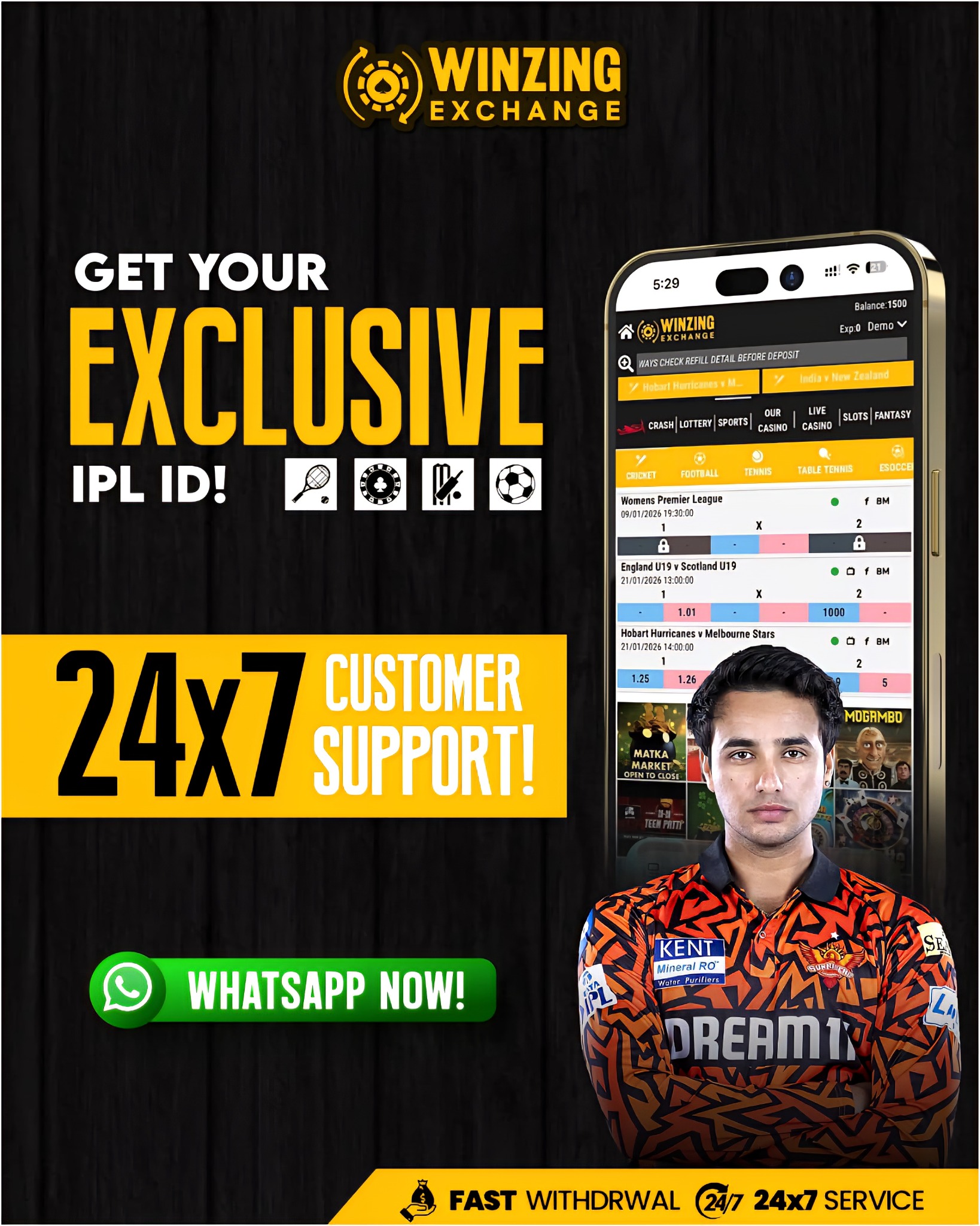 Winzing247.vip Facebook ad: Chat with us