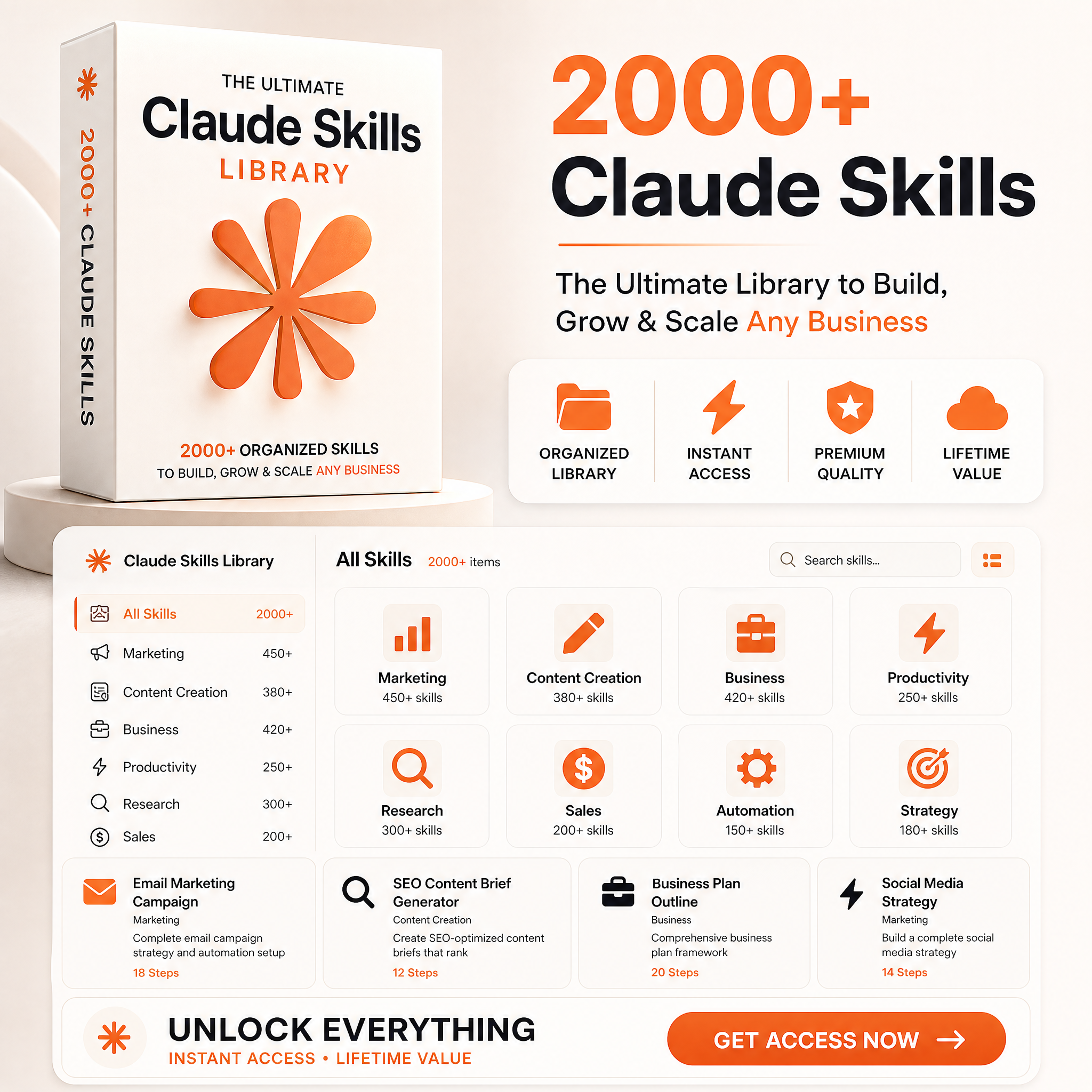AI Avalanche Facebook ad: Unlock Claude’s Full Power with 2,000+ Ready Skills