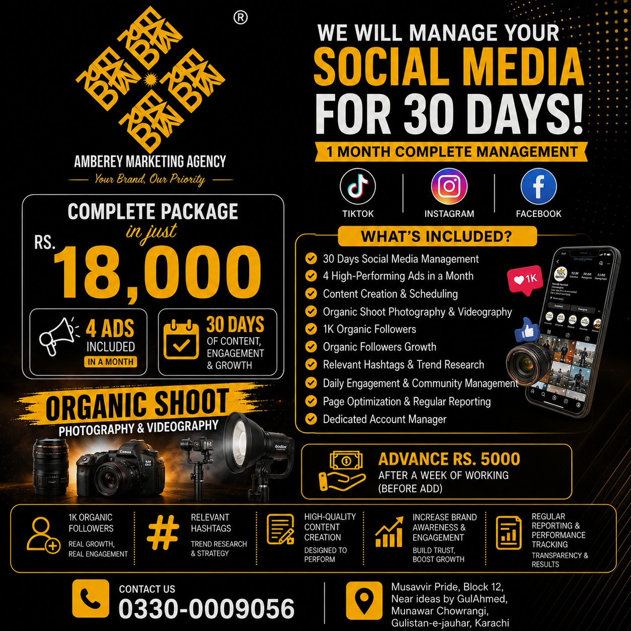 Amberey Marketing Agency Facebook ad: Chat with us