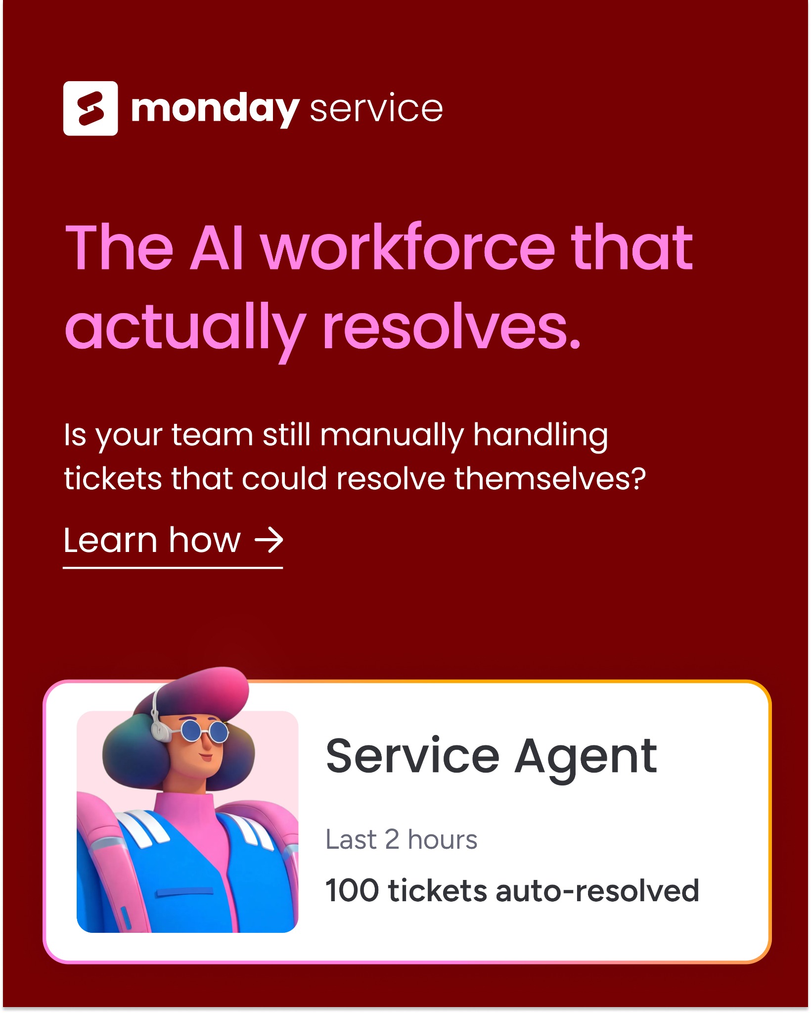monday.com Facebook ad