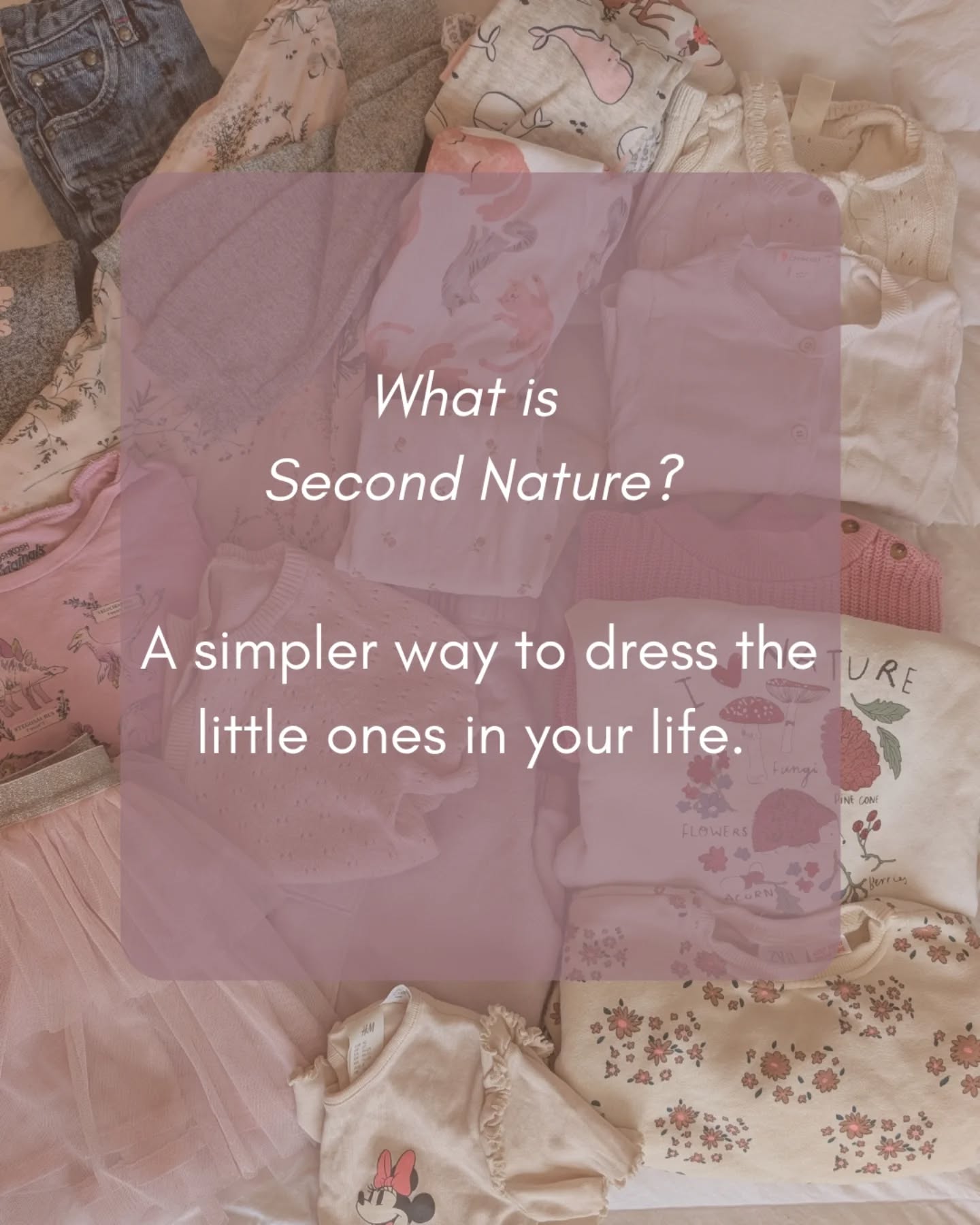 Second Nature Shop Facebook ad: If you have ever opened a child’s closet…
