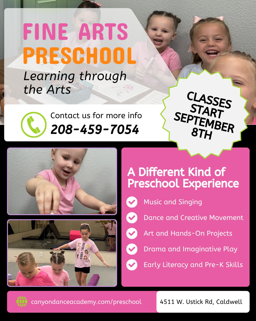 Canyon Dance Academy Facebook ad: Preschool in Caldwell, ID