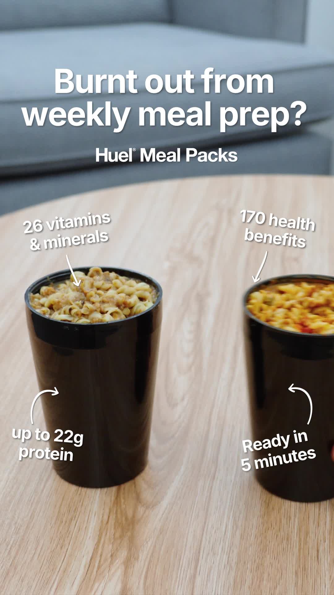 Huel Facebook ad: The ultimate high protein meal