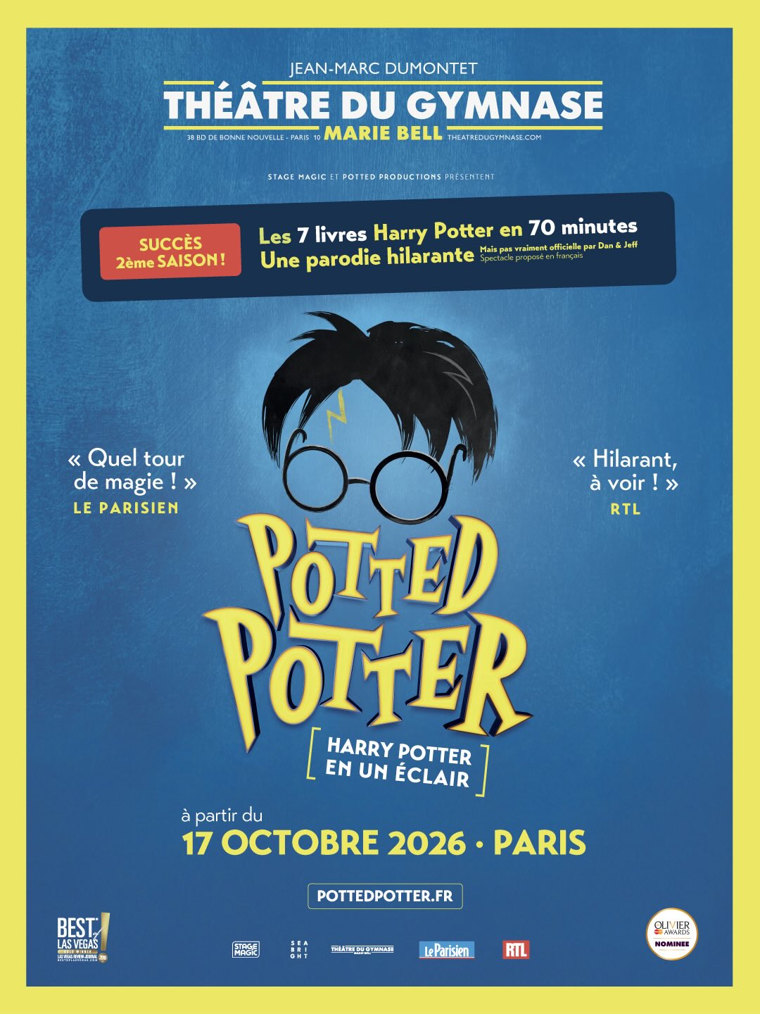 Potted Potter France Facebook ad: Potted Potter Paris, Parodie Harry Potter | Théâtre du…