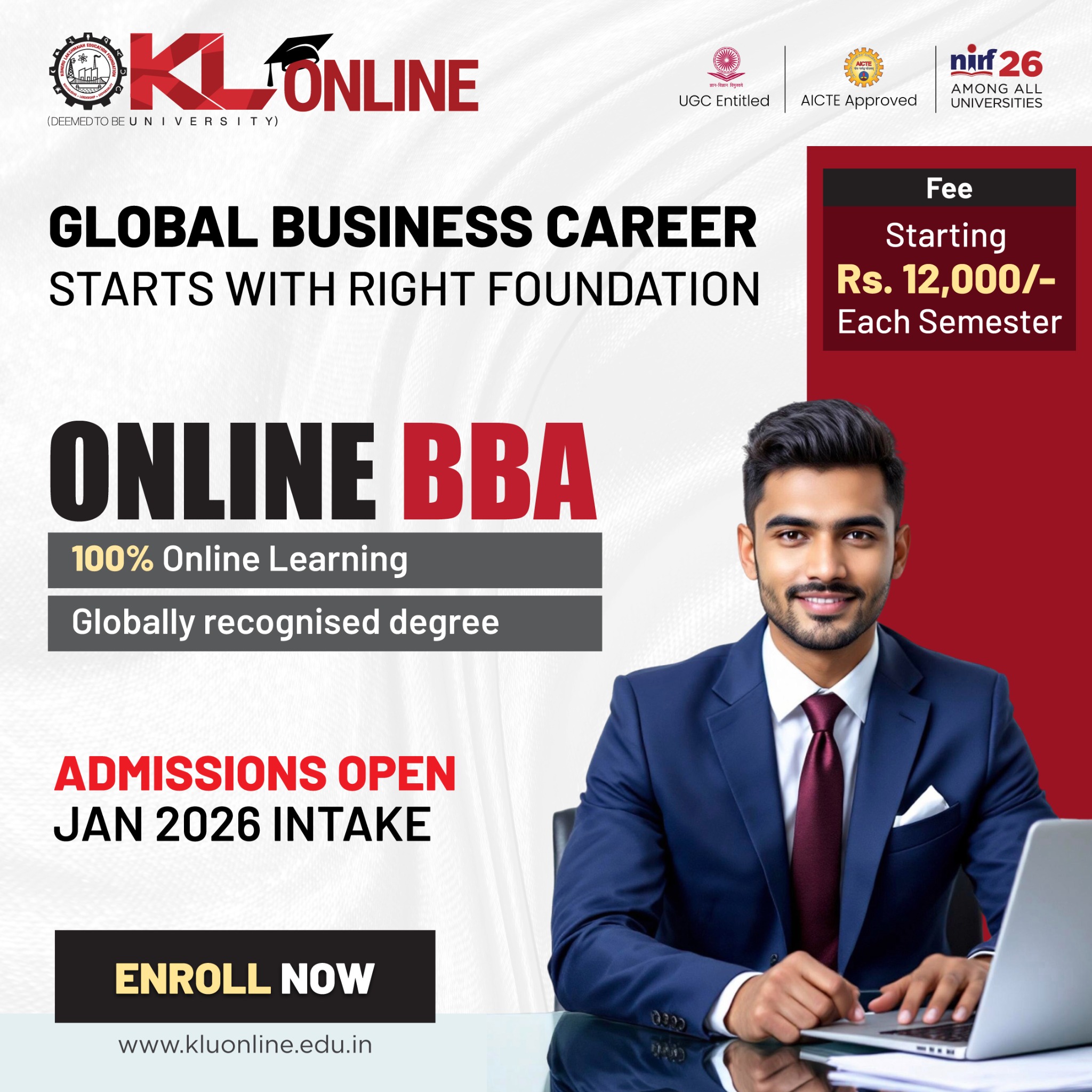 KL University Online Facebook ad
