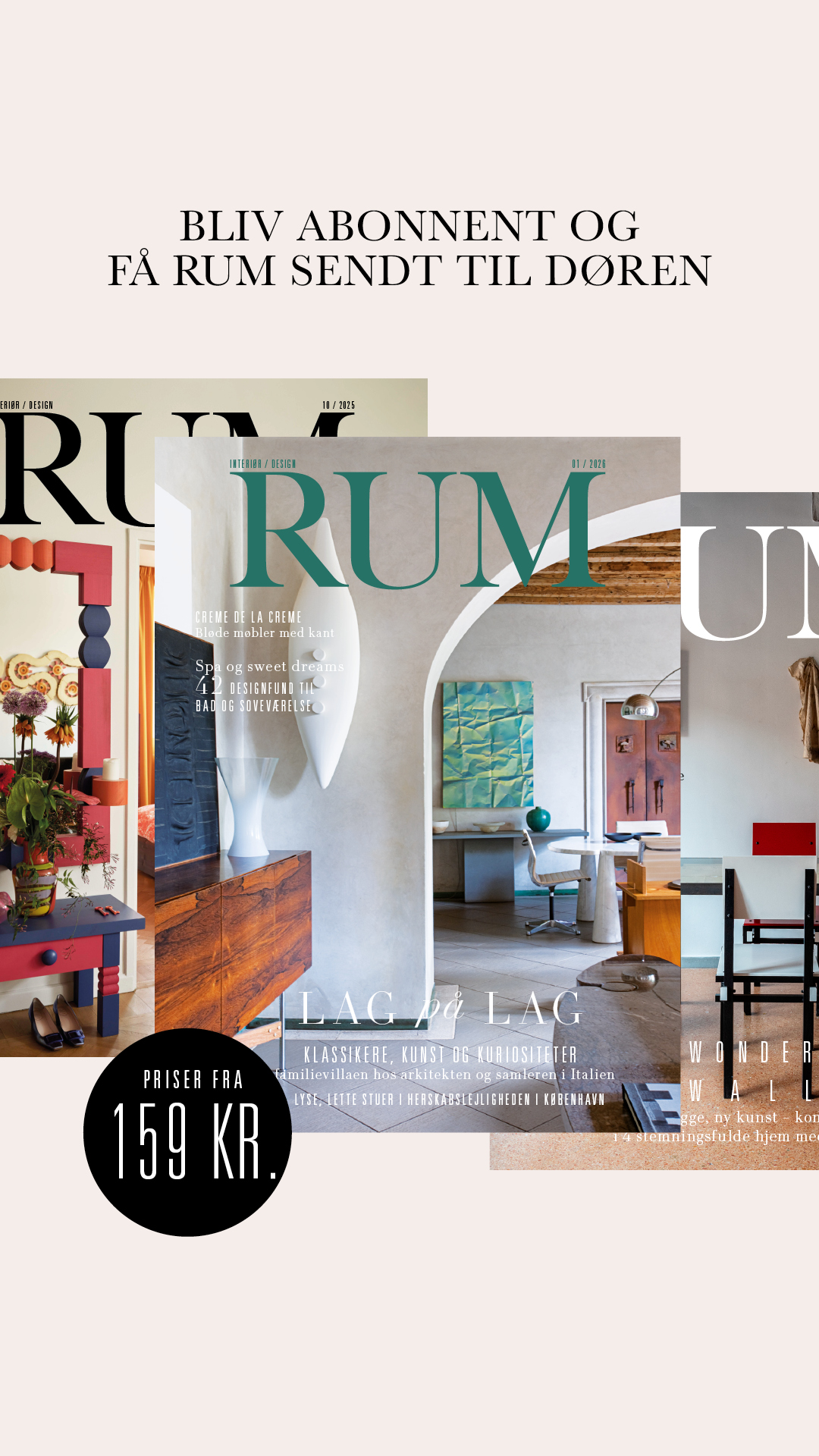RUM Interiør & Design Facebook ad from Feb 8, 2026