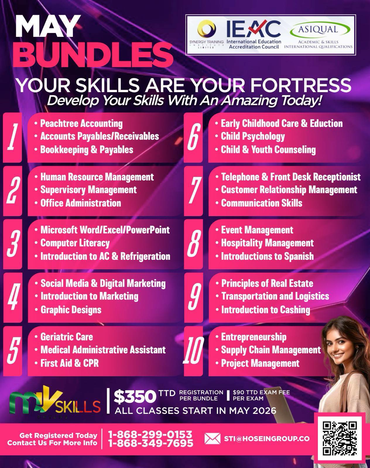 Synergy Training Institute Facebook ad: Transform your skills in just 5 weeks, fast…