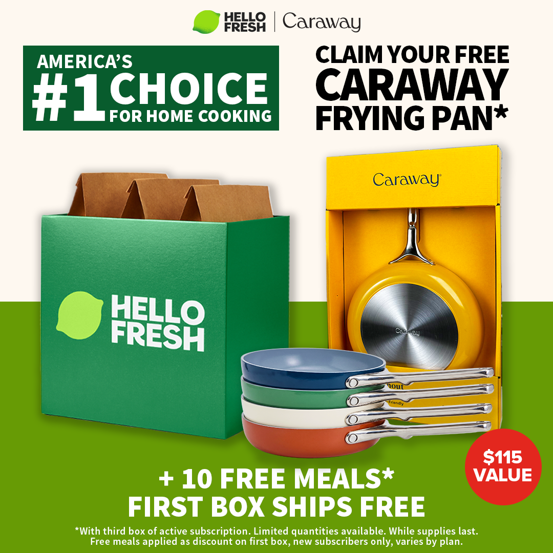 So Yummy Facebook ad: Level up your cooking with HelloFresh and Caraway