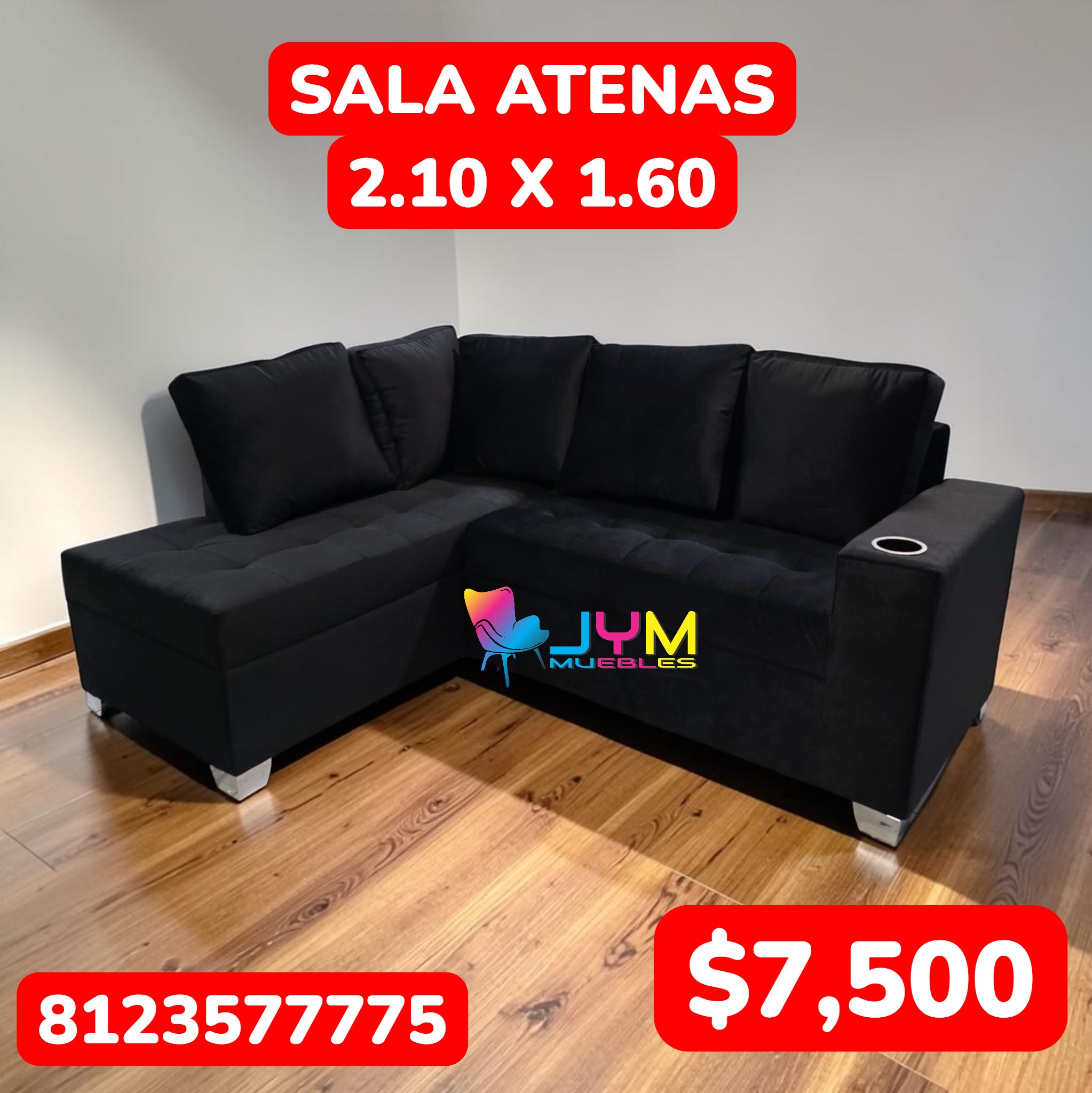 Muebles JYM Facebook ad: Salas, sillones y sofás cama a tu medida