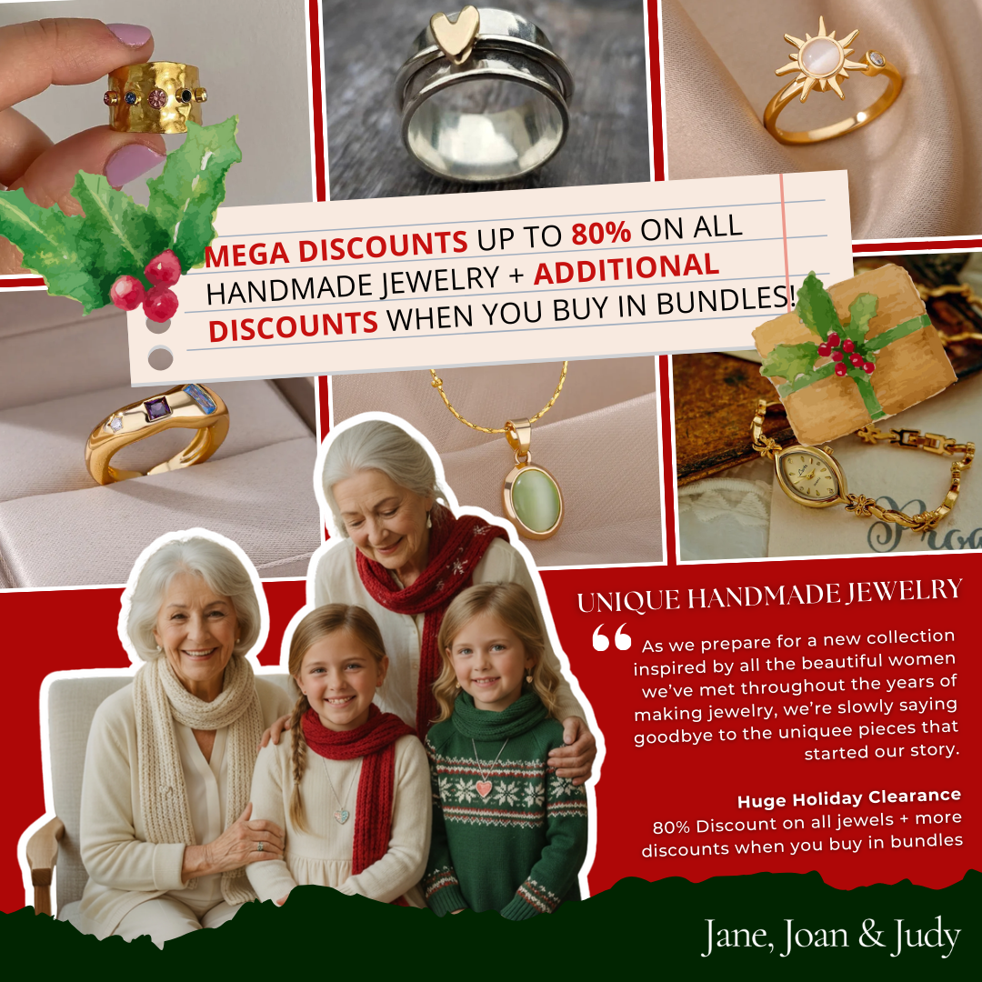 Jane, Joan & Judy Facebook ad: CHRISTMAS DISCOUNTS, Up to 80% Off