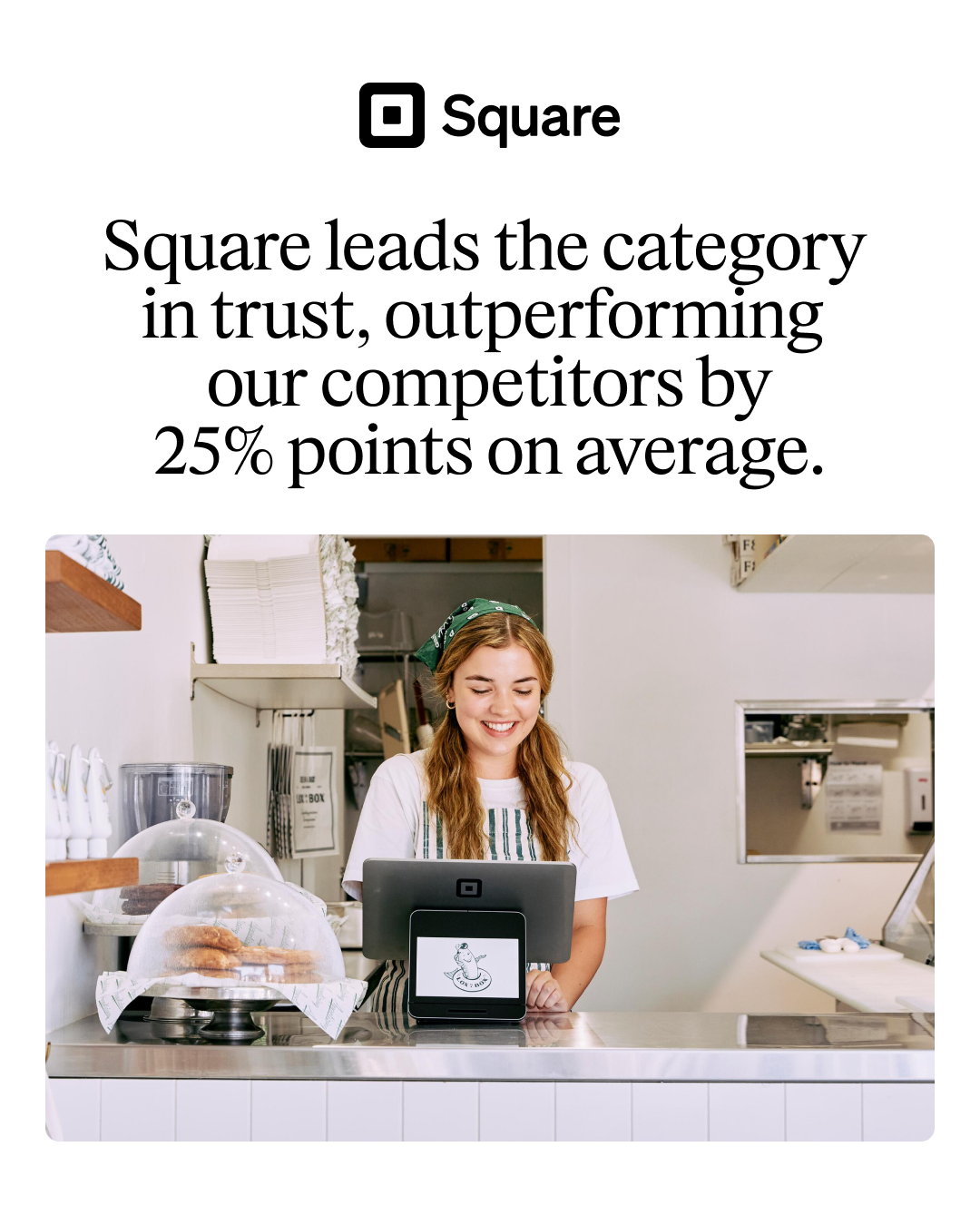 Square Facebook ad: Smooth checkout.