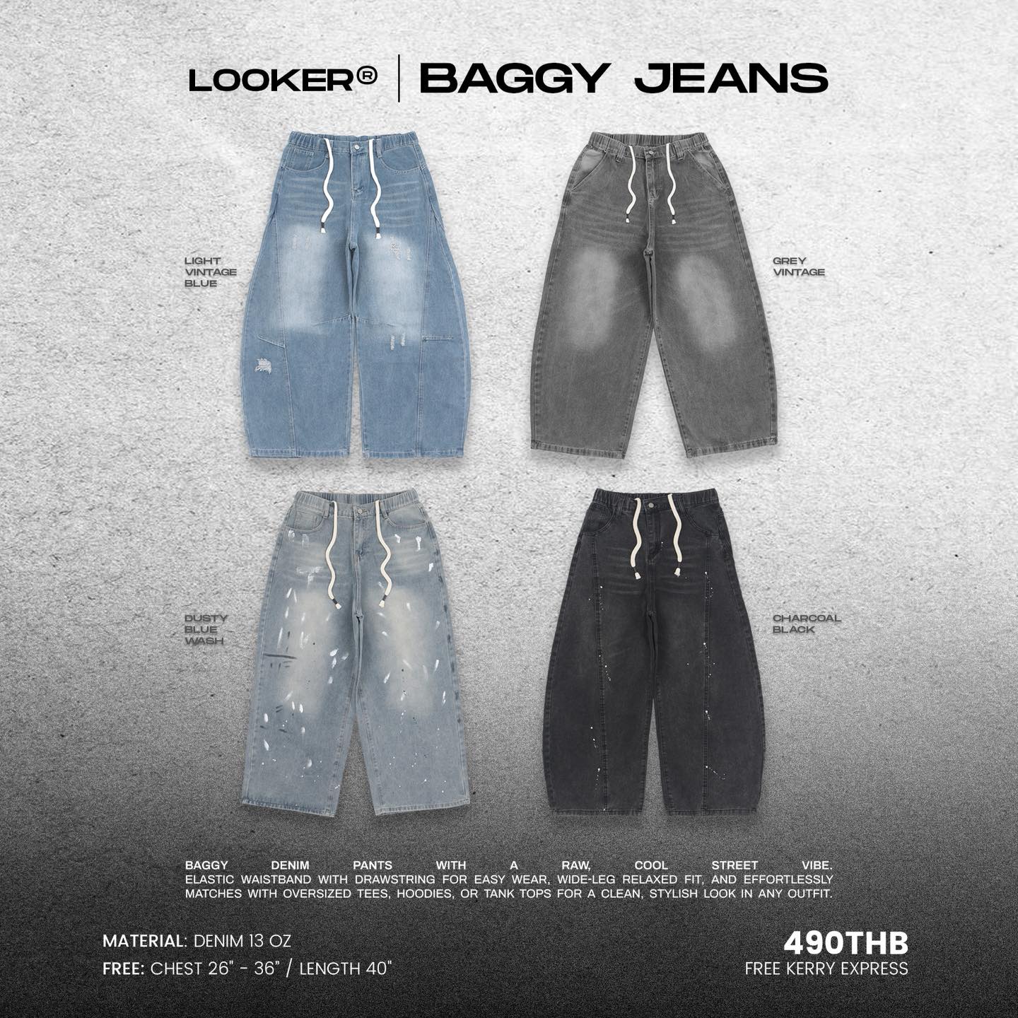 Looker Facebook ad: LOOKER, BAGGY JEANS