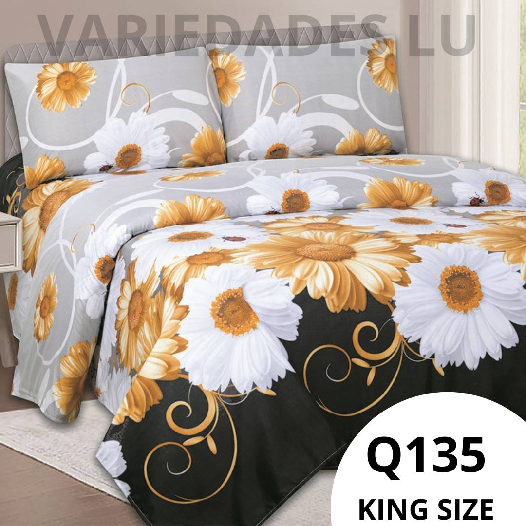 Variedades Lu Facebook ad: OFERTA DE SABANAS KING SIZE Q135 EL SET