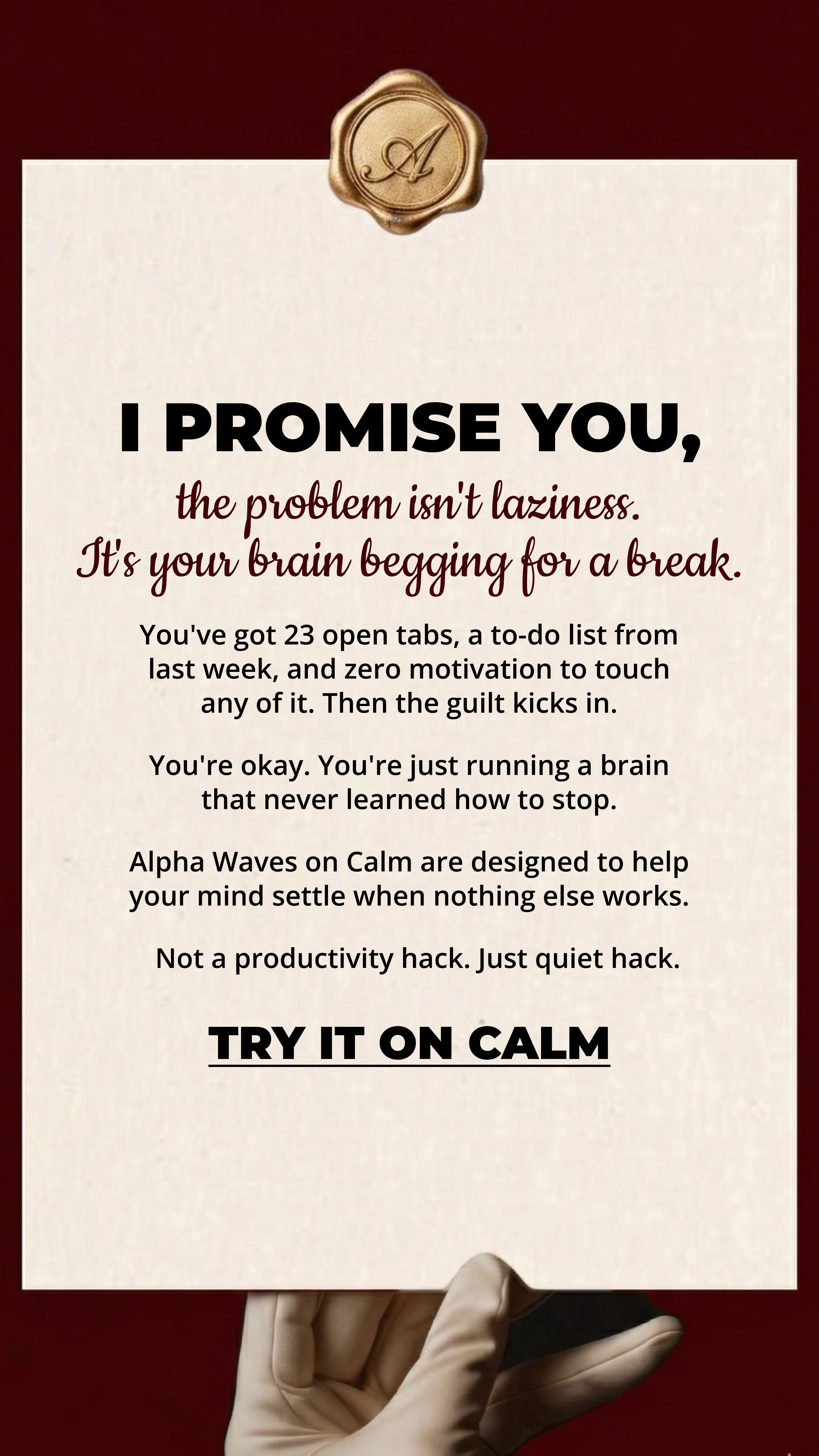 Calm Facebook ad