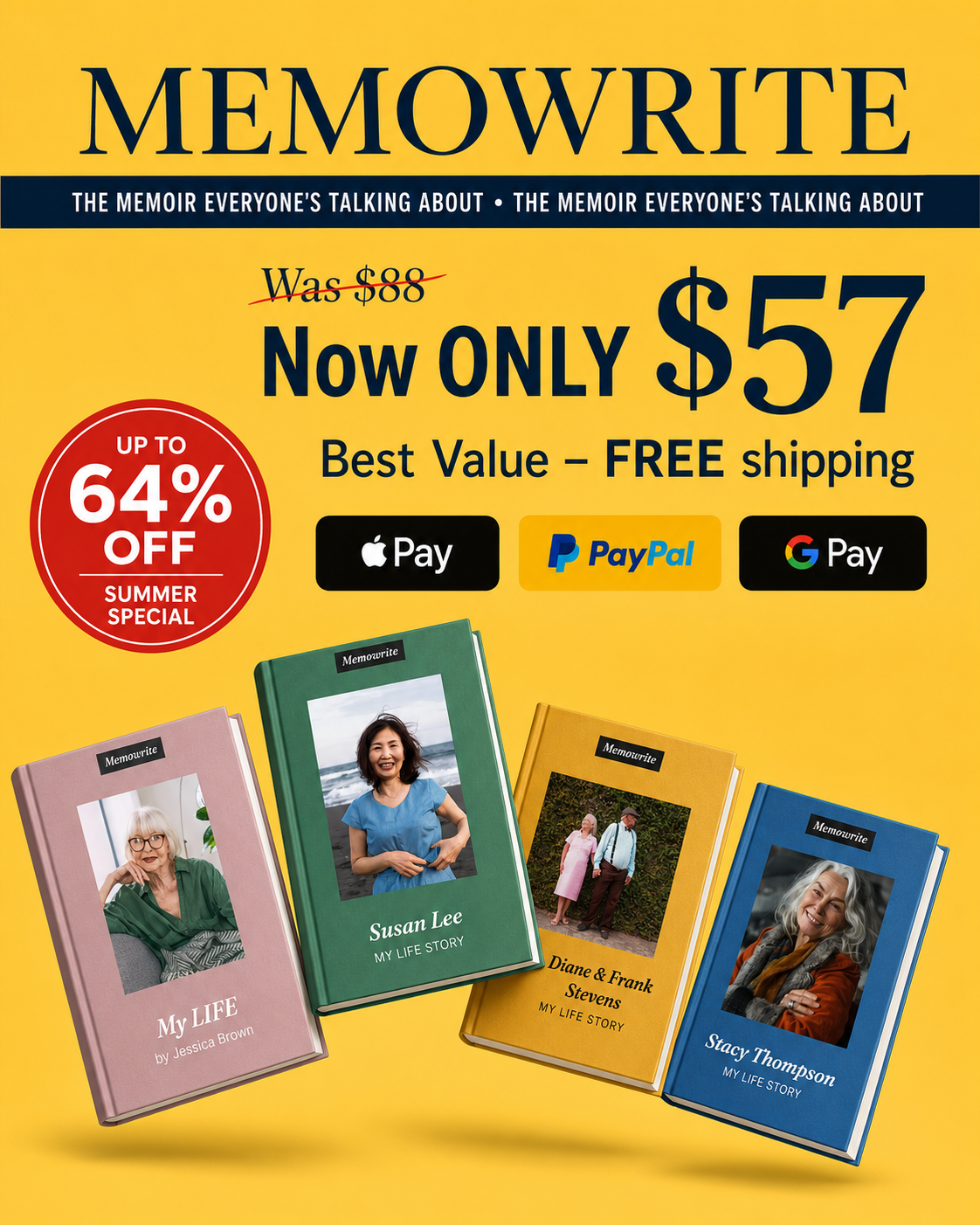 Memowrite Facebook ad