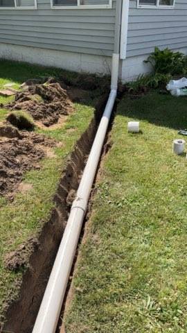 ADS Drain Cleaning, Excavating & Plumbing LLC Facebook ad: We did some downspout runs on pop-ups.