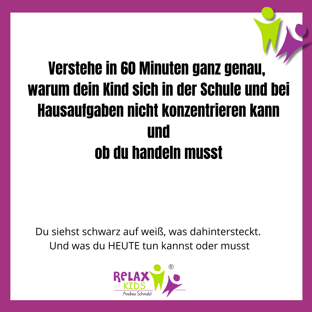 RelaxKids Facebook ad: Warum dein Kind sich nicht konzentrieren kann